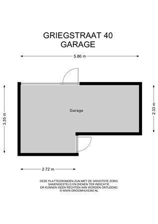 Floorplan - Griegstraat 40, 2324 BA Leiden